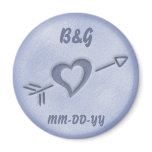 A Beach Wedding Heart Magnet (Dark Blue)