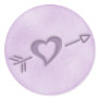 A Beach Wedding Heart Sticker (Purple)