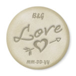 A Beach Wedding Love Heart Magnet