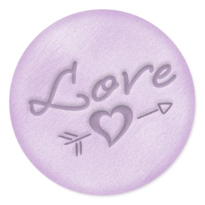 Our lilac purple toned beach wedding sticker is perfect for sealing your
