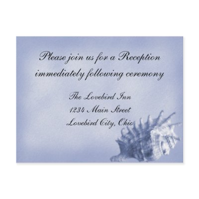 A Beach Wedding Reception Postcard (Dark Blue) by BeachWeddings