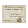 A Beach Wedding RSVP Card (Gold)