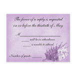 A Beach Wedding RSVP Card (Purple) postcards