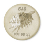 A Beach Wedding Seashell Magnet