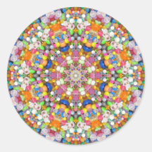 A Bead Mandala Round Sticker