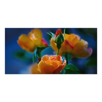A beautiful bunch of roses and meaning customised photo card by laureenr