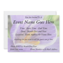 A Bee's Eye View - Crocus Custom Invitation