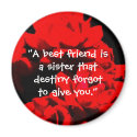 "A best friend is a sister" Magnet