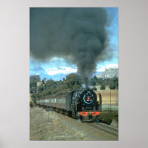 A Bethlehem to Bloemfontein train approaches Owant Poster