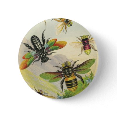 A Bevy of Beautiful Bees Button by TheBashfulBee