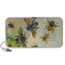 A Bevy of Bees Doodle iPod iPad Laptop Speakers