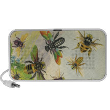A Bevy of Bees Doodle iPod iPad Laptop Speakers