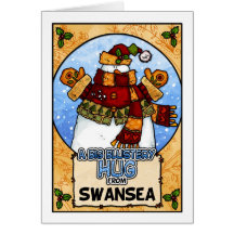 A Big Blustery Hug from Swansea Greeting Card