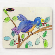A Bird by Elsa Fleisher, Age 8 Mousepads