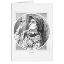 A Birdie's Lesson, Greeting Card