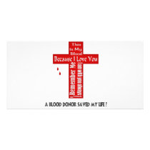 A Blood Donor Personalized Photo Card