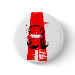 A- = blood type pinback button