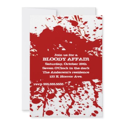 A Bloody Affair Halloween Invitation by MadisynNicole