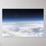 A Blue Crescent Moon Posters