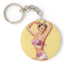 A Bow in Her Hair Key Chains