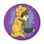 "A Boy and His Dog" Magnet