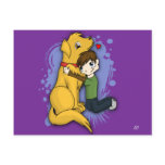 "A Boy and His Dog" Postcard