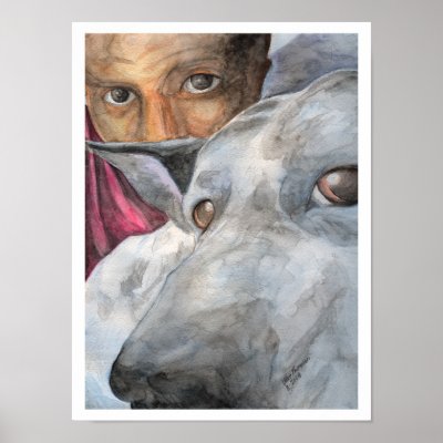 A Boy and His Dog (Self Portrait) Posters by WHAT_Studio_Art