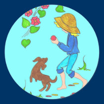 A Boy and his Puppy stickers