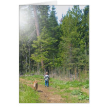 A Boy & His Dog Greeting Cards