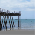 A Boy on a Bike at the Hervey Bay Ocean Pier. photo sculptures