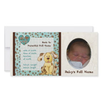 A Boy's Best Friend Photo Birth Announcement