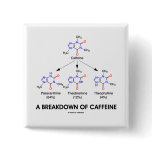 A Breakdown Of Caffeine (Caffeine Metabolites) Pinback Button