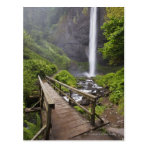 A Bridge Over Columbia River And Latourell Falls Postcards