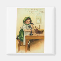 A Bright and Happy St. Patrick's Day Fridge Magnet