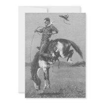 A Bucking Bronco by Remington, Vintage Cowboy