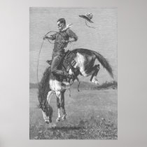 A Bucking Bronco by Remington, Vintage Cowboy