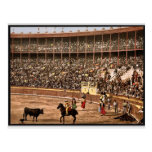 A bull fight, Barcelona, Spain vintage Photochrom Post Card