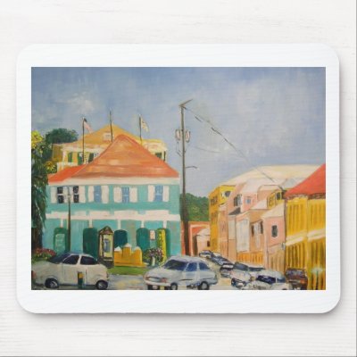 A Busy Day in the Town Mousepads by DElginDesigns