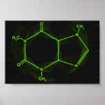 A caffeine Molecule posters
