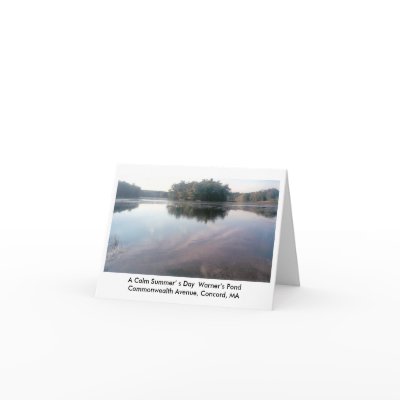 A Calm Summer’ s Day  Warner’s Pond Note Card by warnerspond