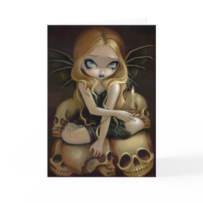 "A Candle in the Dark" Greeting Card by strangeling