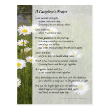 A Caregiver's Prayer - Postcard