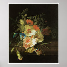 A Carnation Morning Glory with other flowers, 1695 Poster