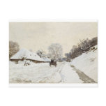 A Cart on the Snowy Road at Honfleur (1865) Post Card