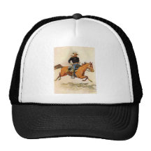 A Cavalry Officer by Remington, Vintage Military Trucker Hat