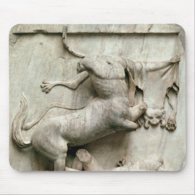 A Centaur triumphing over a Lapith Mousepads by bridgemanart