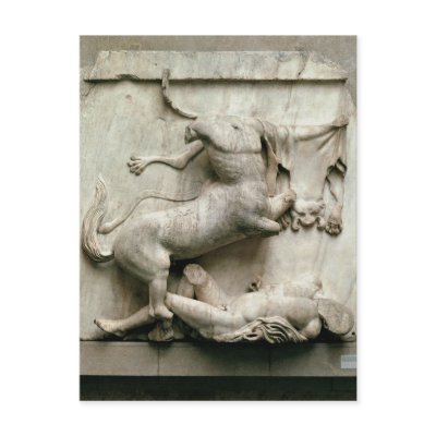 A Centaur triumphing over a Lapith Postcards by bridgemanart