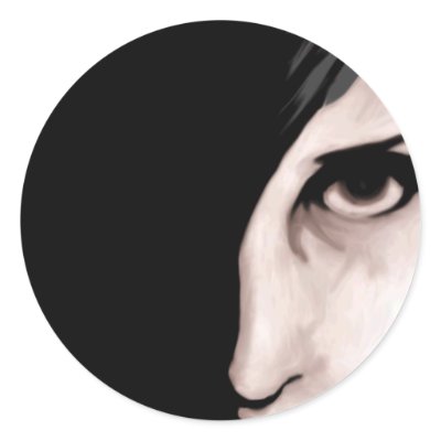 A Certain Gaze Round Sticker by eLainesLocker