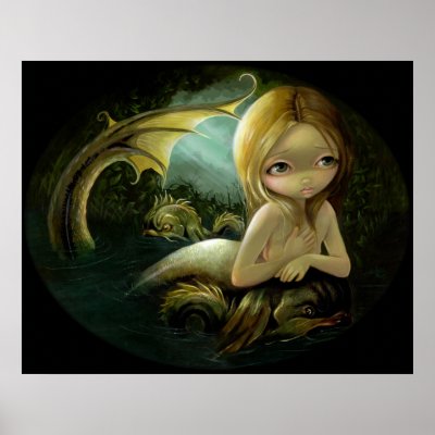 A Certain Slant of Light - Mermaid Art PRINT by strangeling