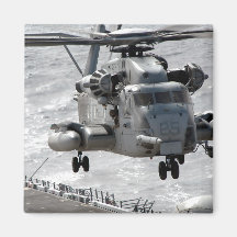 A CH-53E Super Stallion helicopter Magnets